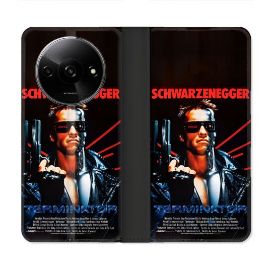 Housse cuir portefeuille Pour Xiaomi Redmi A3 Terminator