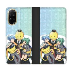Housse cuir portefeuille Pour Xiaomi Redmi A5 Manga Assassination Classroom Kuro Trio