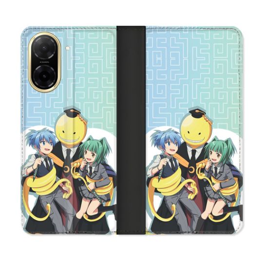 Housse cuir portefeuille Pour Xiaomi Redmi A5 Manga Assassination Classroom Kuro Trio