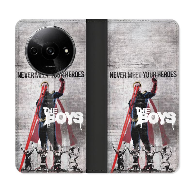 Housse cuir portefeuille Pour Xiaomi Redmi A3 The Boys Affiche
