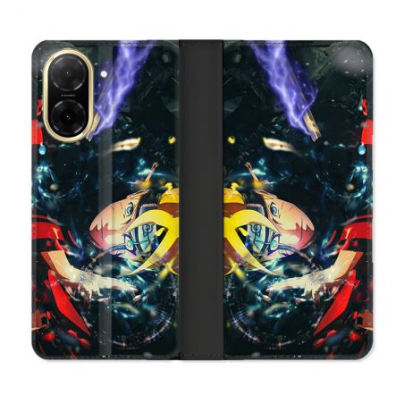 Housse cuir portefeuille Pour Xiaomi Redmi A5 Manga Boruto Eclair