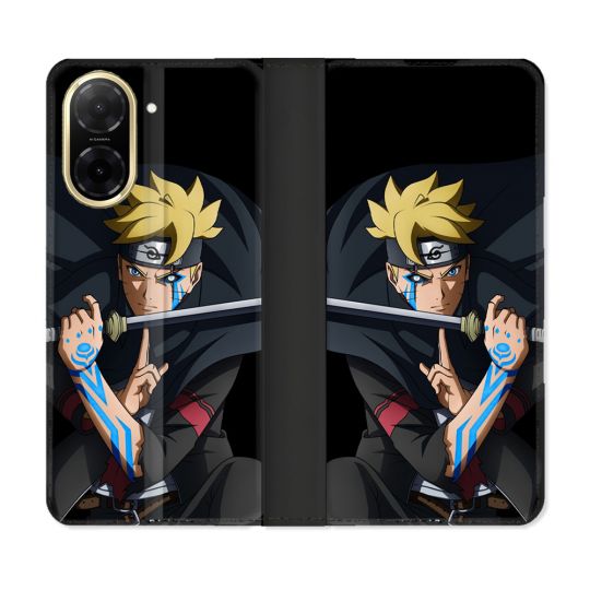 Housse cuir portefeuille Pour Xiaomi Redmi A5 Manga Boruto Tatouage