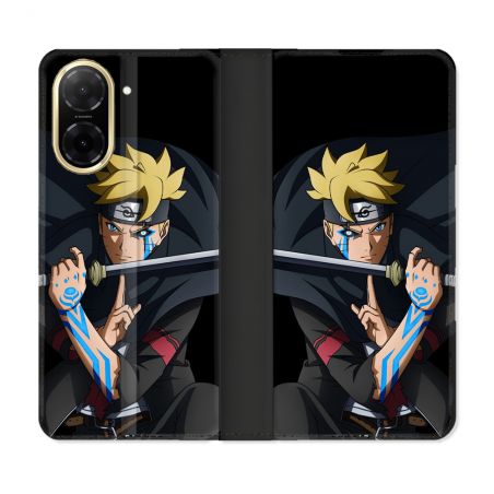 Housse cuir portefeuille Pour Xiaomi Redmi A5 Manga Boruto Tatouage