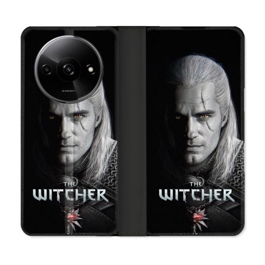 Housse cuir portefeuille Pour Xiaomi Redmi A3 The Witcher Noir