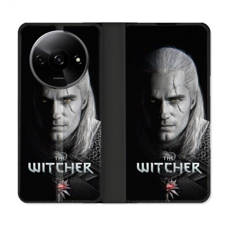Housse cuir portefeuille Pour Xiaomi Redmi A3 The Witcher Noir