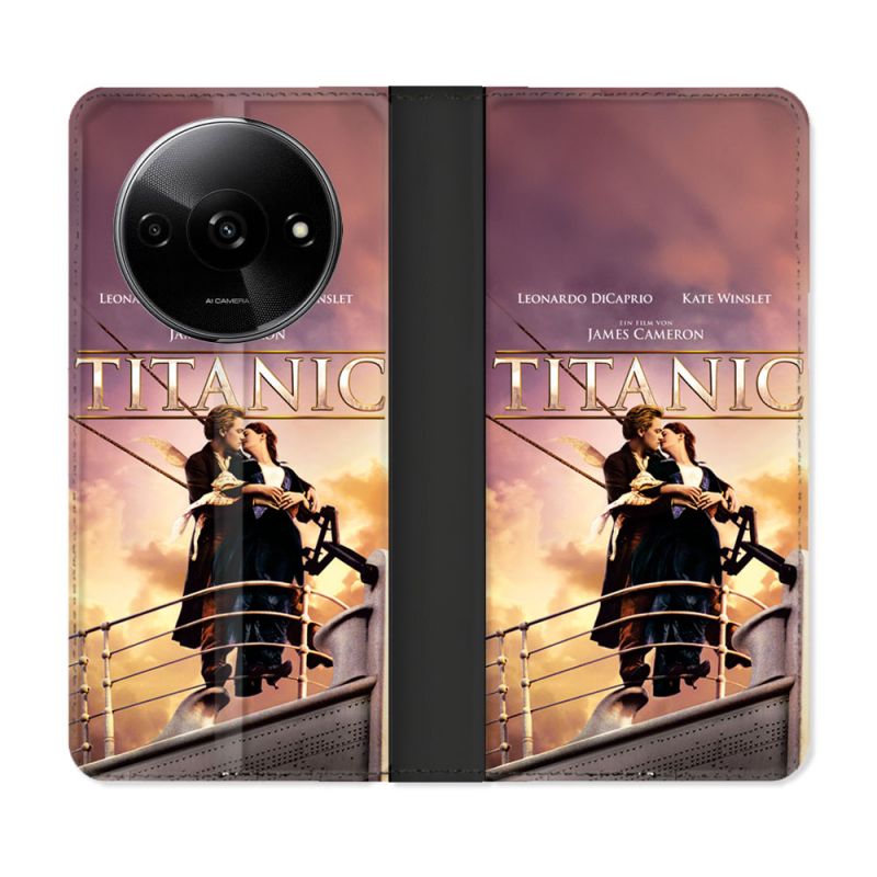 Housse cuir portefeuille Pour Xiaomi Redmi A3 Titanic