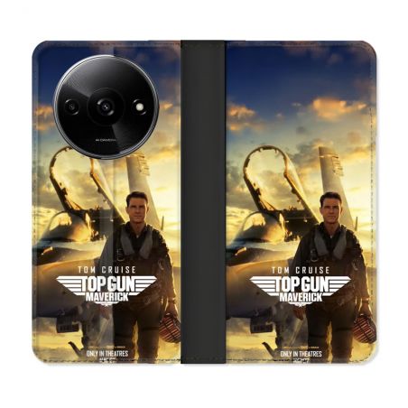 Housse cuir portefeuille Pour Xiaomi Redmi A3 Top Gun