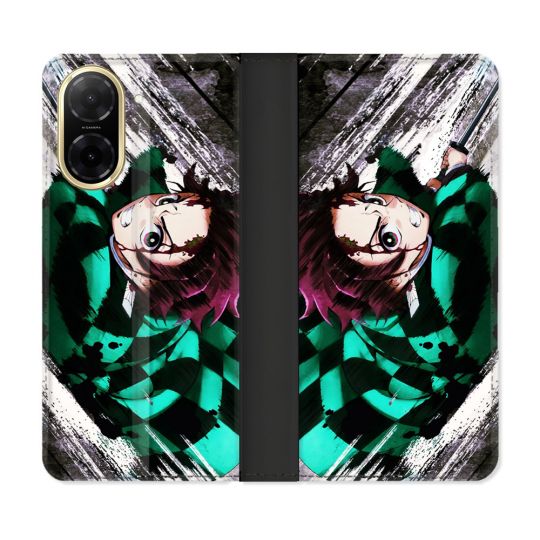 Housse cuir portefeuille Pour Xiaomi Redmi A5 Manga Demon Slayer Tanjiro