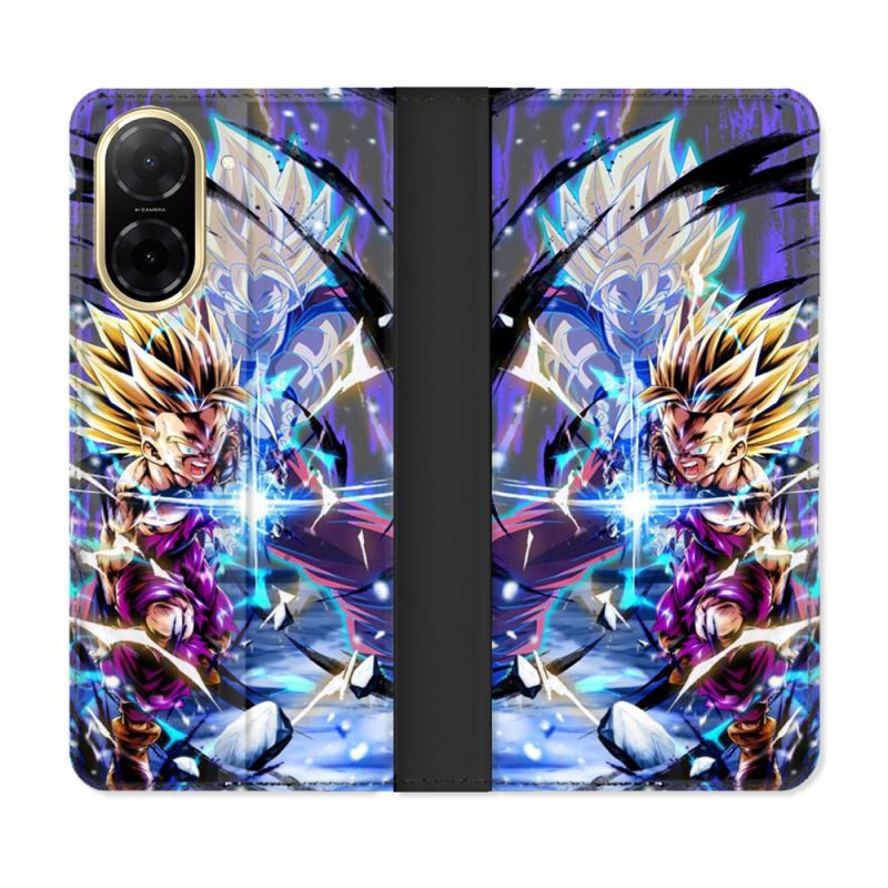 Housse cuir portefeuille Pour Xiaomi Redmi A5 Manga Dragon Ball Sangohan Duo