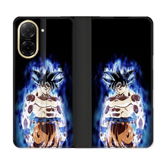 Housse cuir portefeuille Pour Xiaomi Redmi A5 Manga Dragon Ball Sangoku Noir