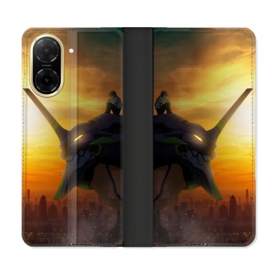 Housse cuir portefeuille Pour Xiaomi Redmi A5 Manga Evangelion