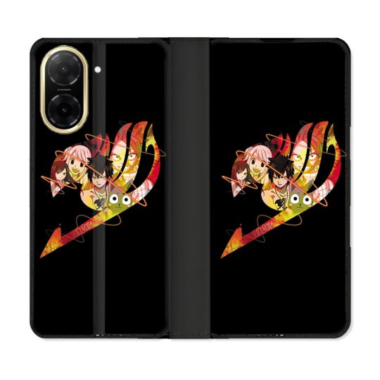 Housse cuir portefeuille Pour Xiaomi Redmi A5 Manga Fairy Tail Logo Noir