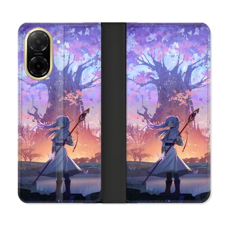 Housse cuir portefeuille Pour Xiaomi Redmi A5 Manga Frieren