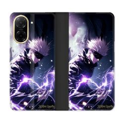 Housse cuir portefeuille Pour Xiaomi Redmi A5 Manga Jujutsu Kaisen Gojo Saturo