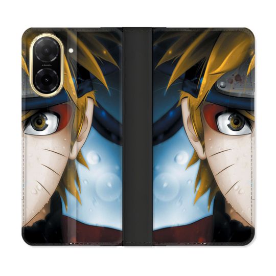 Housse cuir portefeuille Pour Xiaomi Redmi A5 Manga Naruto Blanc