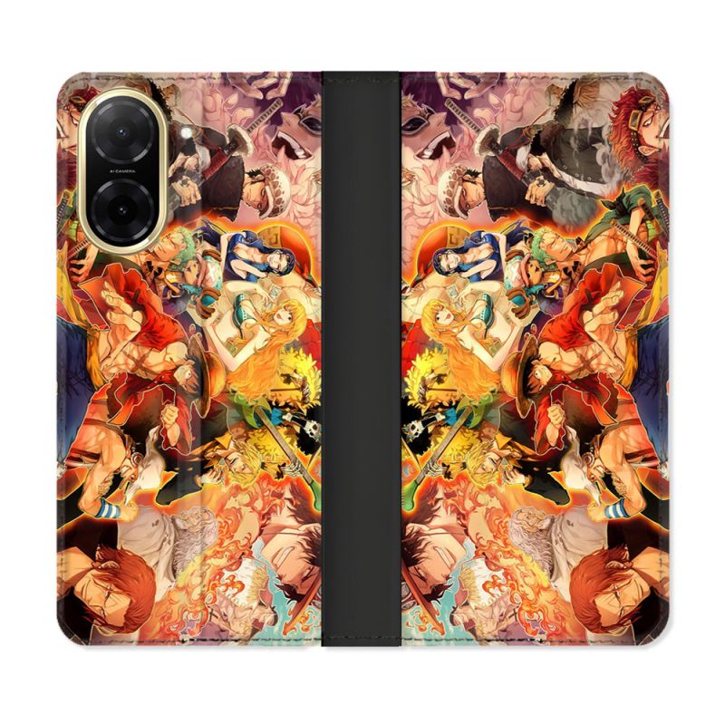 Housse cuir portefeuille Pour Xiaomi Redmi A5 Manga One Piece Nakama