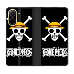Housse cuir portefeuille Pour Xiaomi Redmi A5 Manga One Piece Tete de Mort