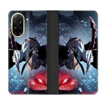 Housse cuir portefeuille Pour Xiaomi Redmi A5 Manga Solo Leveling Sung Epee