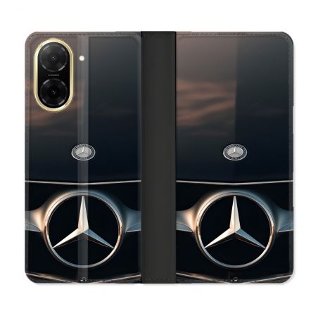 Housse cuir portefeuille Pour Xiaomi Redmi A5 Mercedes Calendre