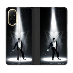 Housse cuir portefeuille Pour Xiaomi Redmi A5 Michael Jackson Noir