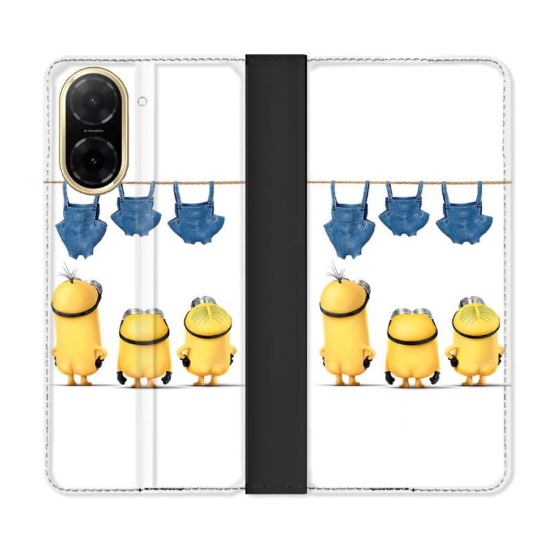 Housse cuir portefeuille Pour Xiaomi Redmi A5 Minions Nus