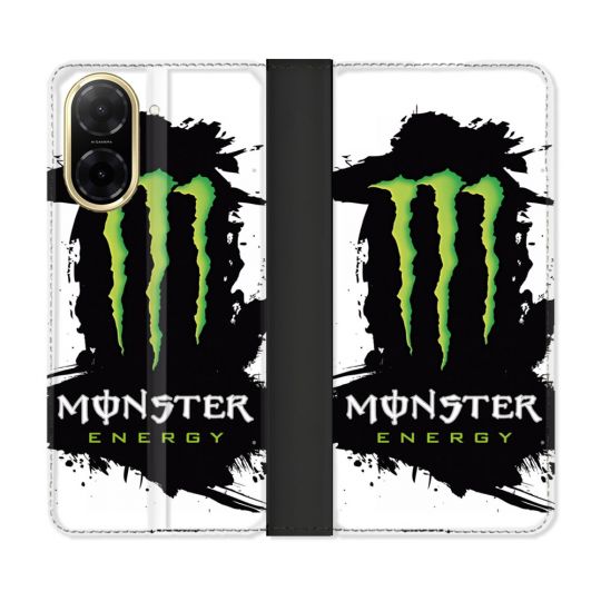 Housse cuir portefeuille Pour Xiaomi Redmi A5 Monster Energy Tache