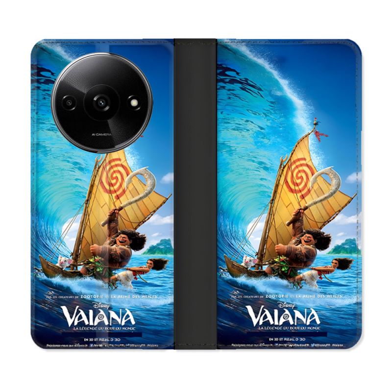 Housse cuir portefeuille Pour Xiaomi Redmi A3 Vaiana