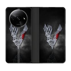 Housse cuir portefeuille Pour Xiaomi Redmi A3 Viking