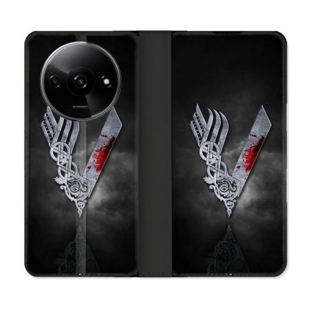 Housse cuir portefeuille Pour Xiaomi Redmi A3 Viking