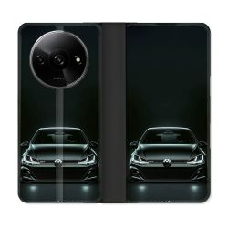 Housse cuir portefeuille Pour Xiaomi Redmi A3 Volkwagen Golf GTI