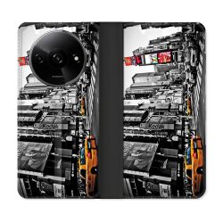Housse cuir portefeuille Pour Xiaomi Redmi A3 Voyage Amerique USA New York Taxi