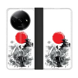 Housse cuir portefeuille Pour Xiaomi Redmi A3 Voyage Japon Femme