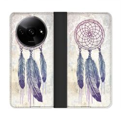 Housse cuir portefeuille Pour Xiaomi Redmi A3 Zen Attrape Reve Blanc