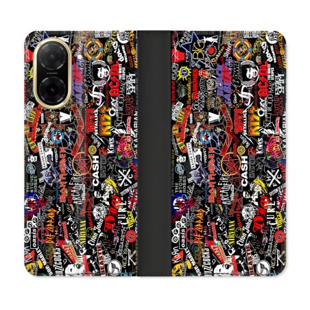 Housse cuir portefeuille Pour Xiaomi Redmi A5 Musique Rock Groupe