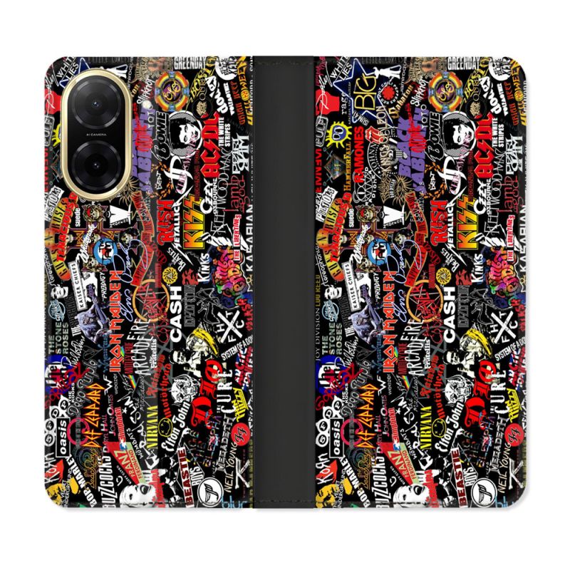 Housse cuir portefeuille Pour Xiaomi Redmi A5 Musique Rock Groupe