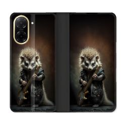 Housse cuir portefeuille Pour Xiaomi Redmi A5 Musique Rock Herisson