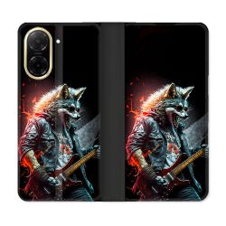 Housse cuir portefeuille Pour Xiaomi Redmi A5 Musique Rock Loup