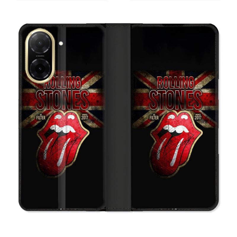 Housse cuir portefeuille Pour Xiaomi Redmi A5 Musique Rolling Stones