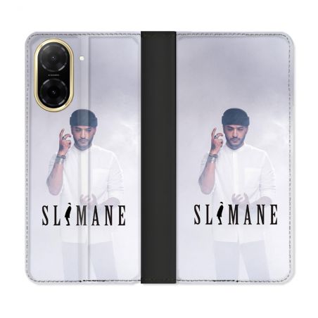 Housse cuir portefeuille Pour Xiaomi Redmi A5 Musique Slimane Blanc