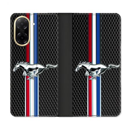 Housse cuir portefeuille Pour Xiaomi Redmi A5 Mustang