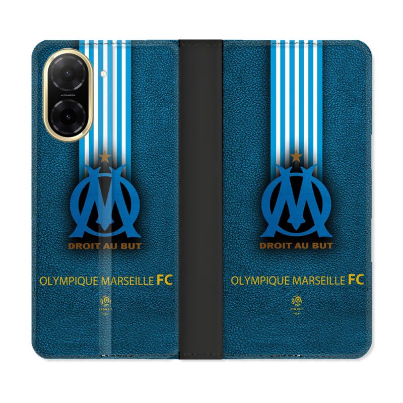 Housse cuir portefeuille Pour Xiaomi Redmi A5 Olympique Marseille OM Bande