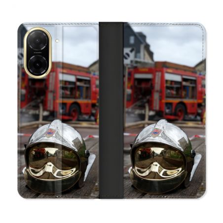 Housse cuir portefeuille Pour Xiaomi Redmi A5 Pompier Casque Camion