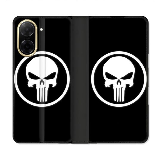 Housse cuir portefeuille Pour Xiaomi Redmi A5 Punisher
