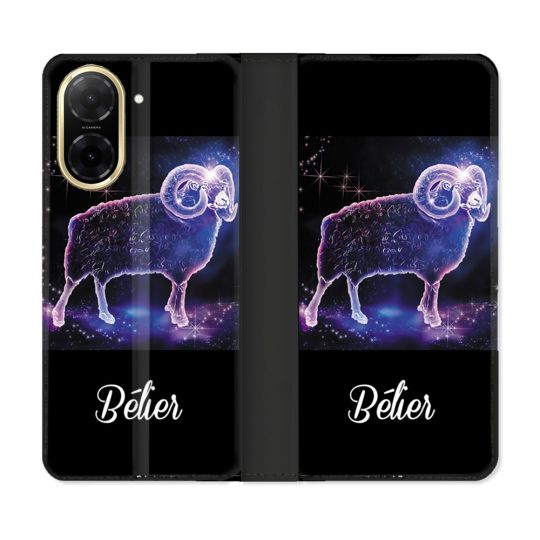 Housse cuir portefeuille Pour Xiaomi Redmi A5 Signe Zodiaque 2 Bélier