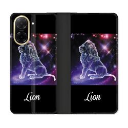 Housse cuir portefeuille Pour Xiaomi Redmi A5 Signe Zodiaque 2 Lion