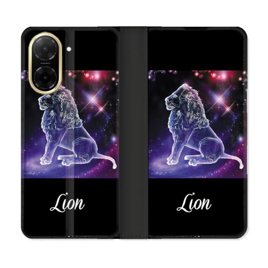 Housse cuir portefeuille Pour Xiaomi Redmi A5 Signe Zodiaque 2 Lion