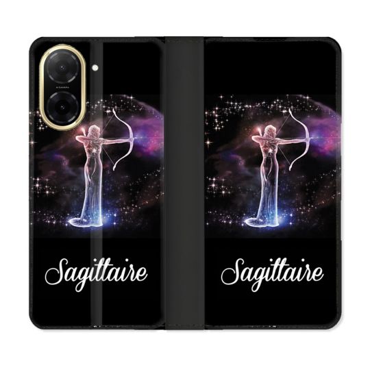 Housse cuir portefeuille Pour Xiaomi Redmi A5 Signe Zodiaque 2 Sagittaire