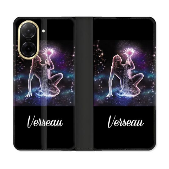 Housse cuir portefeuille Pour Xiaomi Redmi A5 Signe Zodiaque 2 Verseau