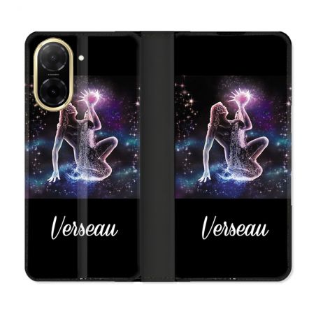 Housse cuir portefeuille Pour Xiaomi Redmi A5 Signe Zodiaque 2 Verseau