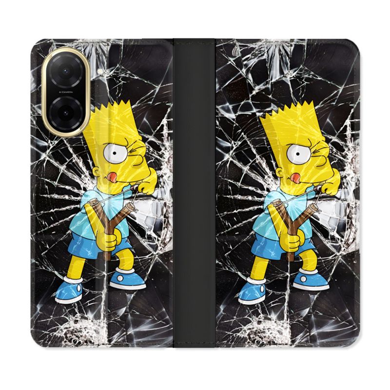 Housse cuir portefeuille Pour Xiaomi Redmi A5 Simpson Bart